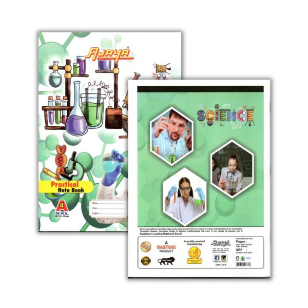 Ajaya A4 All-in-One Practical Notebook (240 Pages) | Bulk Pack of 6